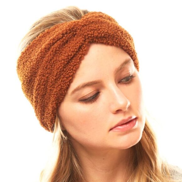 2/$21 Ladies Brown Fleece Winter Headband - Brand New - Picture 1 of 4